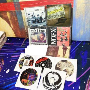 CD LOT PUNK ROCK & REGGAE MUSIC LOT SUBLIME NOFX RANCID THE RAMONES ALBUMS